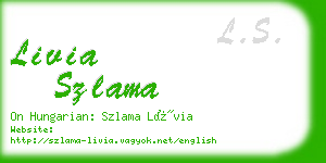 livia szlama business card